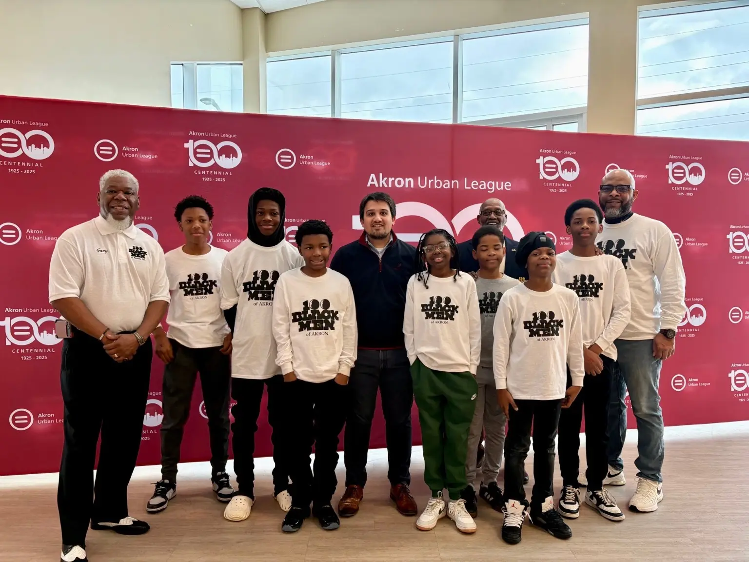 100 Black Men of Akron mentors and young people with an Akron community partner